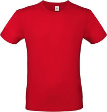 rood shirt mannen
